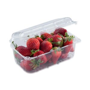 SC-CSH300-250A   rPET Clamshell Punnet, 185x114x56mm